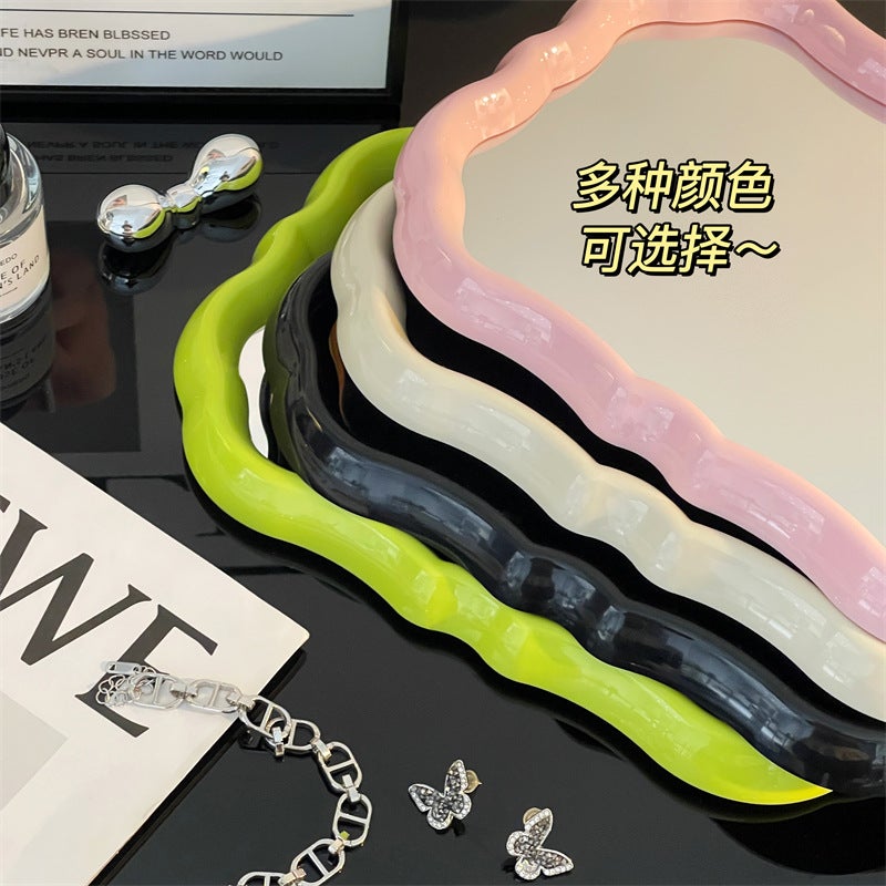 New Flower Mirror Creative Dormitory Bedroom Desktop High-Value Student Dormitory Makeup Mirror Desktop Dressing Mirror - Image 5